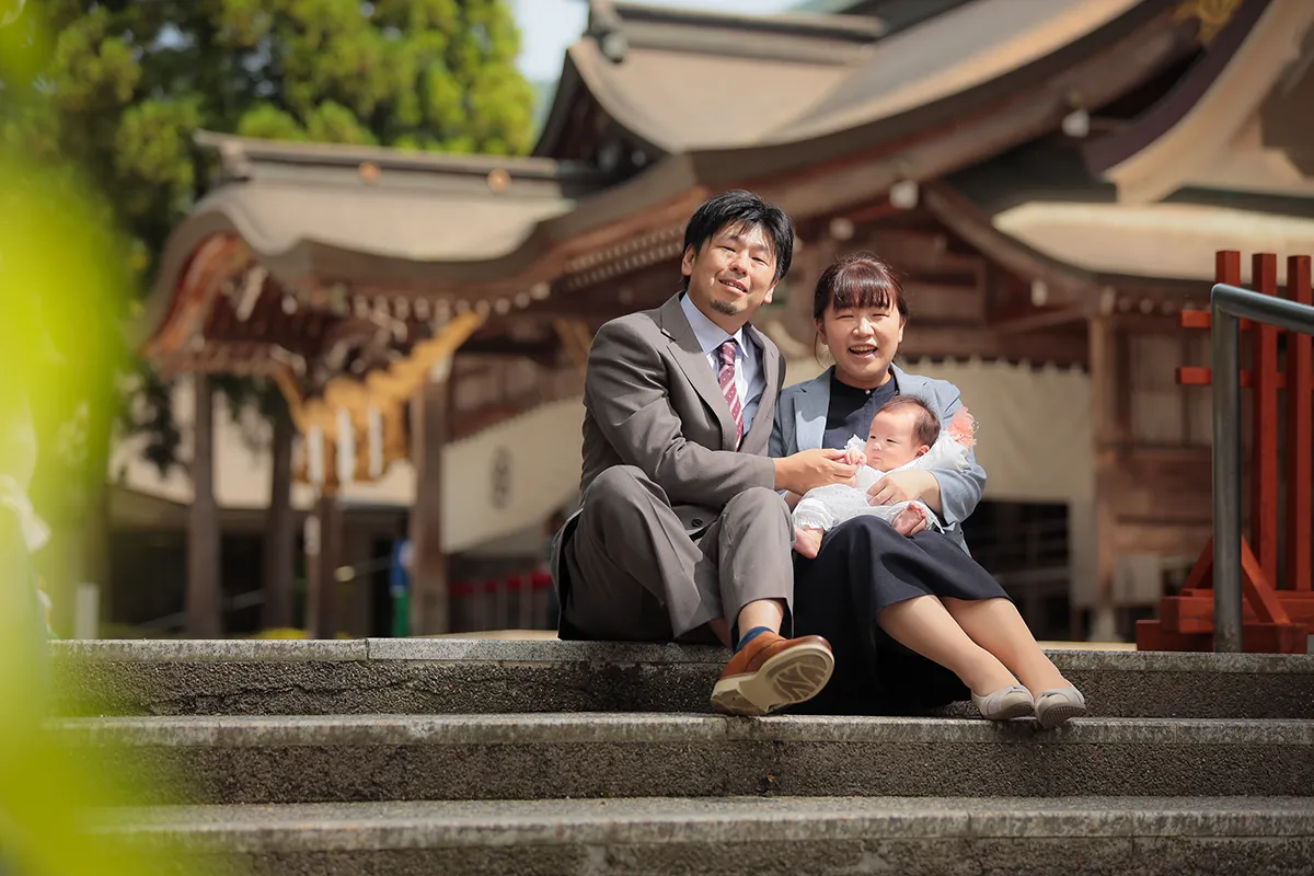 撮影の感動そのままお宮参り。 白山比咩神社ロケーション撮影